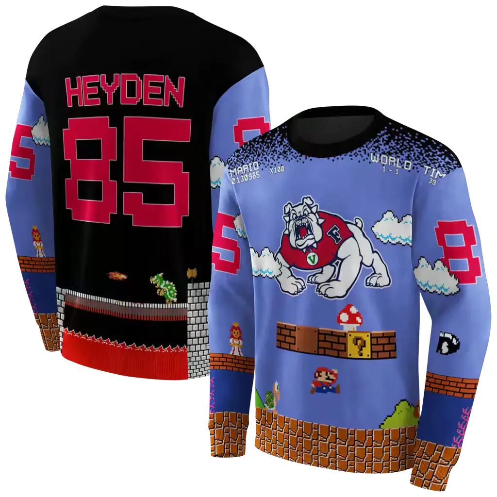 personalized fresno state bulldogs mario blue black hoodie premium grade personalized fresno state bulldogs mario blue black hoodie premium grade