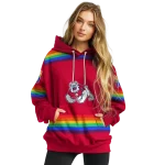 personalized fresno state bulldogs rainbow stripes red hoodie best selling