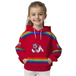 personalized fresno state bulldogs rainbow stripes red hoodie best selling