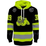 personalized fresno state bulldogs safety motif black neon green hoodie best selling