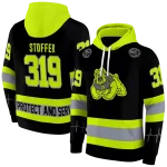 personalized fresno state bulldogs safety motif black neon green hoodie best selling
