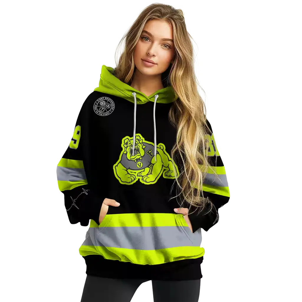 personalized fresno state bulldogs safety motif black neon green hoodie high quality personalized fresno state bulldogs safety motif black neon green hoodie high quality