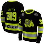 personalized fresno state bulldogs safety motif black neon green hoodie best selling