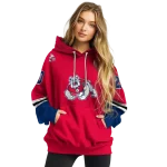 personalized fresno state bulldogs striped sleeves red hoodie best selling