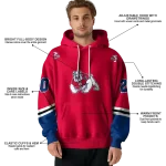 personalized fresno state bulldogs striped sleeves red hoodie best selling