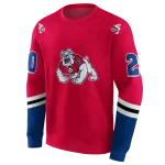 personalized fresno state bulldogs striped sleeves red hoodie best selling