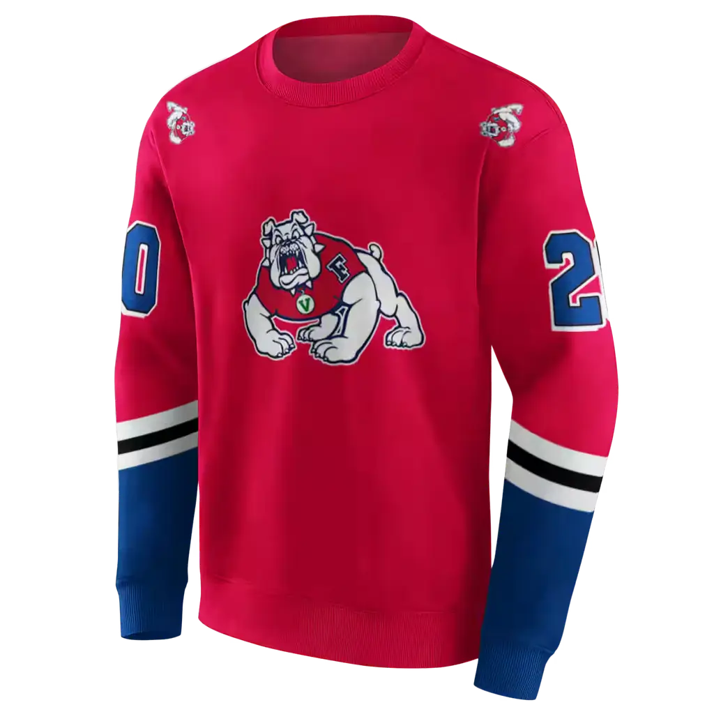 personalized fresno state bulldogs striped sleeves red hoodie new arrival personalized fresno state bulldogs striped sleeves red hoodie new arrival