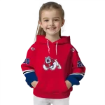 personalized fresno state bulldogs striped sleeves red hoodie best selling