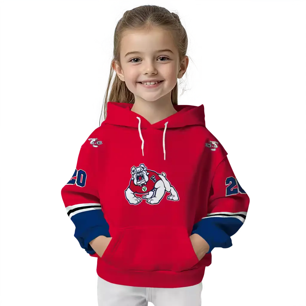 personalized fresno state bulldogs striped sleeves red hoodie top rated personalized fresno state bulldogs striped sleeves red hoodie top rated