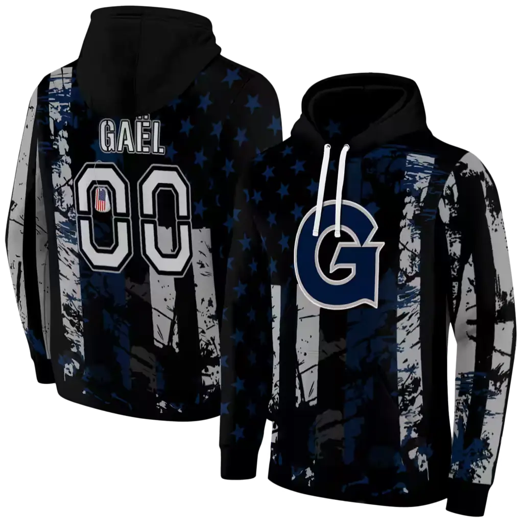 personalized georgetown hoyas distressed flag blue black hoodie fashion forward personalized georgetown hoyas distressed flag blue black hoodie fashion forward