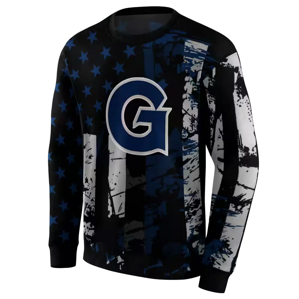 personalized georgetown hoyas distressed flag blue black hoodie new arrival personalized georgetown hoyas distressed flag blue black hoodie new arrival
