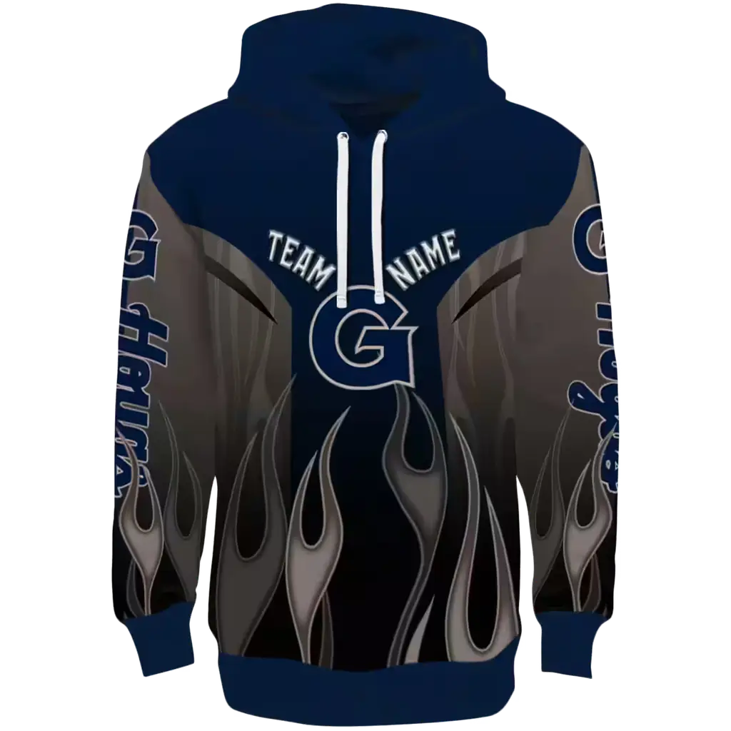 personalized georgetown hoyas flame design blue hoodie best selling personalized georgetown hoyas flame design blue hoodie best selling