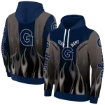 personalized georgetown hoyas flame design blue hoodie best selling