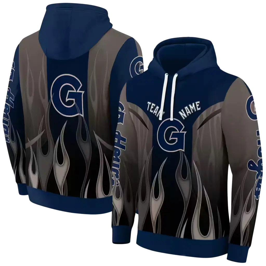 personalized georgetown hoyas flame design blue hoodie fashion forward personalized georgetown hoyas flame design blue hoodie fashion forward