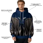 personalized georgetown hoyas flame design blue hoodie best selling