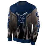 personalized georgetown hoyas flame design blue hoodie best selling