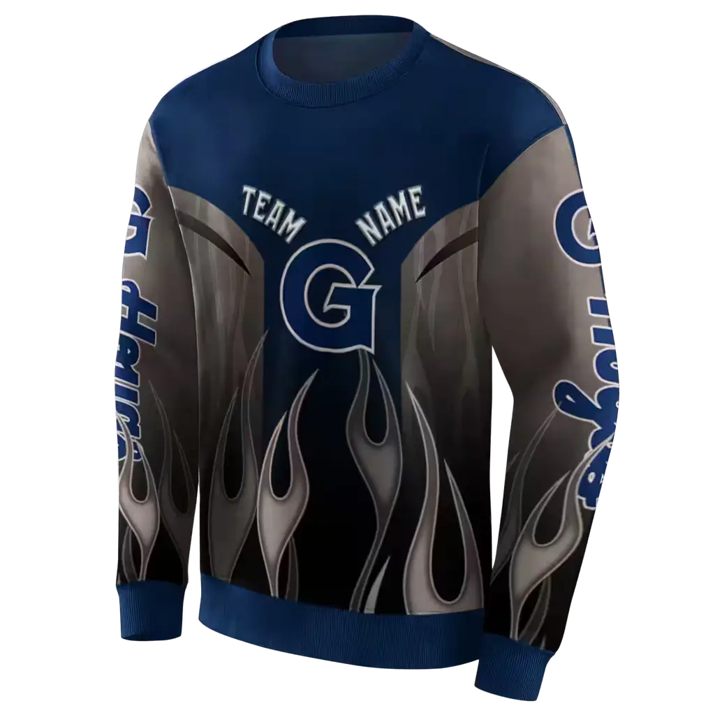 personalized georgetown hoyas flame design blue hoodie new arrival personalized georgetown hoyas flame design blue hoodie new arrival
