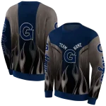 personalized georgetown hoyas flame design blue hoodie best selling