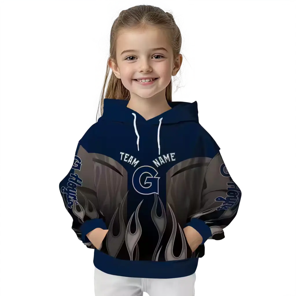 personalized georgetown hoyas flame design blue hoodie top rated personalized georgetown hoyas flame design blue hoodie top rated