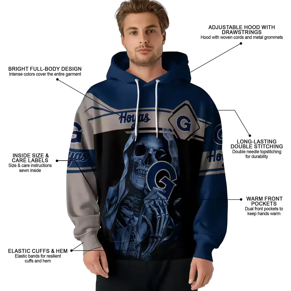 personalized georgetown hoyas grim reaper blue black hoodie latest model personalized georgetown hoyas grim reaper blue black hoodie latest model