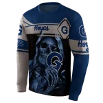 personalized georgetown hoyas grim reaper blue black hoodie best selling