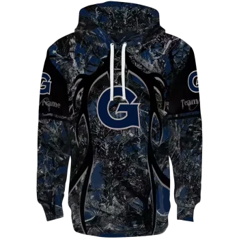 personalized georgetown hoyas hunting theme blue black hoodie best selling