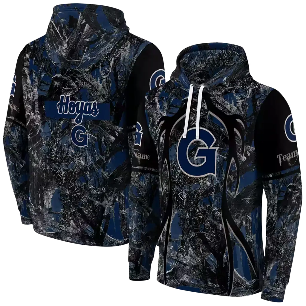 personalized georgetown hoyas hunting theme blue black hoodie fashion forward personalized georgetown hoyas hunting theme blue black hoodie fashion forward
