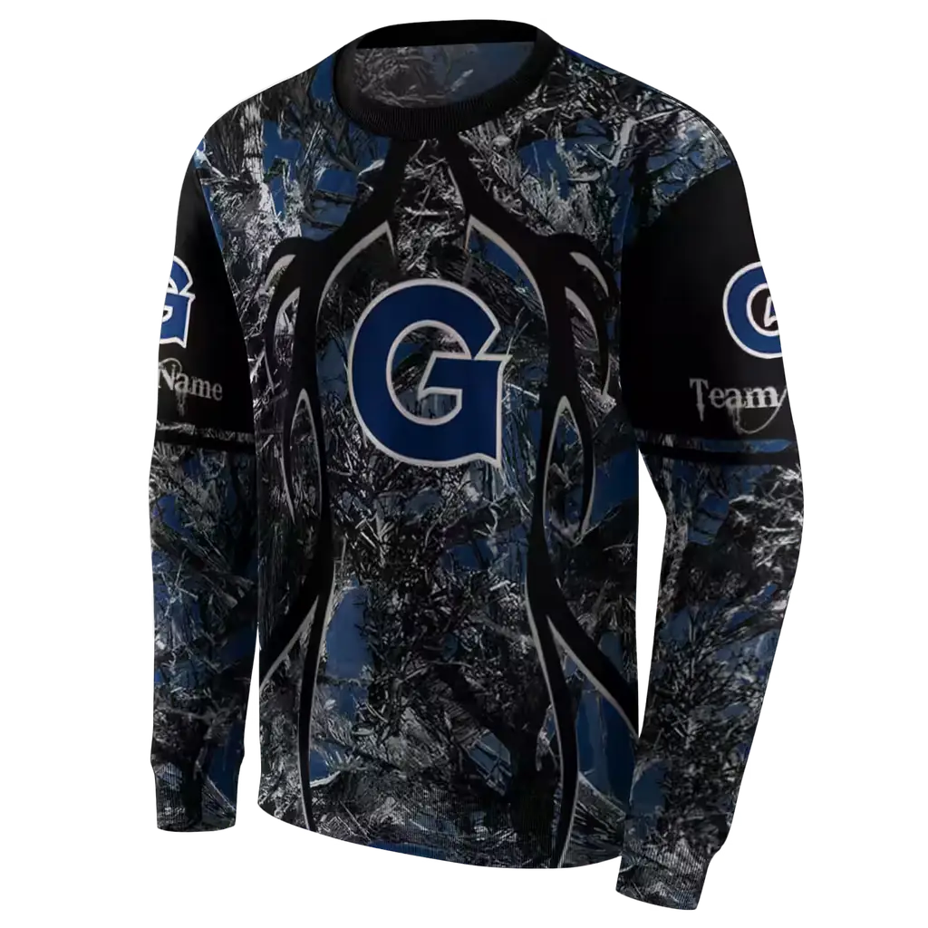 personalized georgetown hoyas hunting theme blue black hoodie new arrival personalized georgetown hoyas hunting theme blue black hoodie new arrival