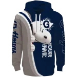 personalized georgetown hoyas peeking snoopy blue hoodie best selling