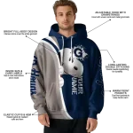 personalized georgetown hoyas peeking snoopy blue hoodie best selling