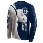personalized georgetown hoyas peeking snoopy blue hoodie best selling