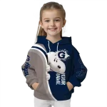 personalized georgetown hoyas peeking snoopy blue hoodie best selling