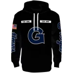 personalized georgetown hoyas punisher skull black hoodie best selling