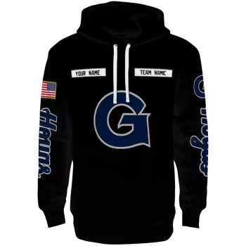 personalized georgetown hoyas punisher skull black hoodie best selling