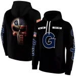 personalized georgetown hoyas punisher skull black hoodie best selling