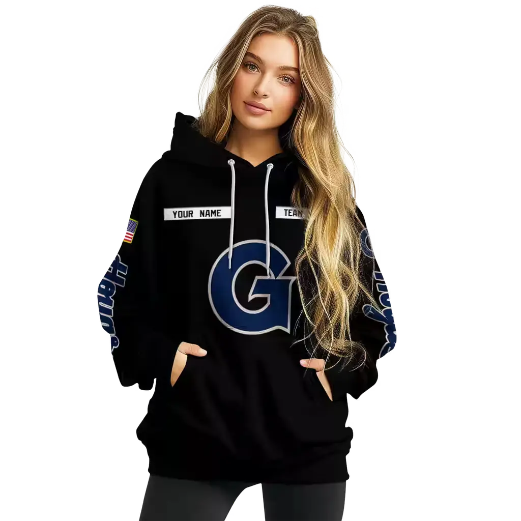 personalized georgetown hoyas punisher skull black hoodie high quality personalized georgetown hoyas punisher skull black hoodie high quality