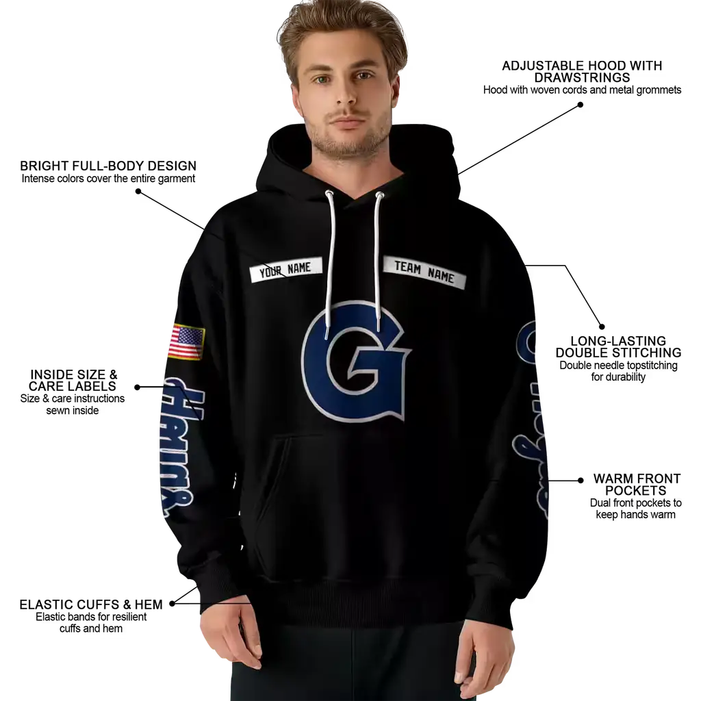 personalized georgetown hoyas punisher skull black hoodie latest model personalized georgetown hoyas punisher skull black hoodie latest model