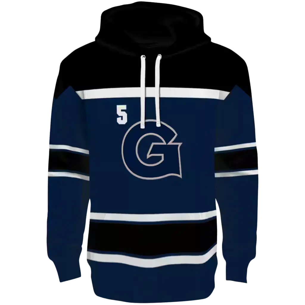 personalized georgetown hoyas striped pattern blue hoodie best selling personalized georgetown hoyas striped pattern blue hoodie best selling