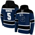 personalized georgetown hoyas striped pattern blue hoodie best selling