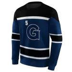 personalized georgetown hoyas striped pattern blue hoodie best selling