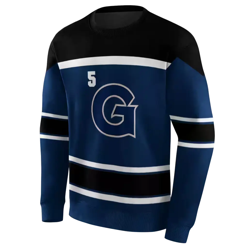 personalized georgetown hoyas striped pattern blue hoodie new arrival personalized georgetown hoyas striped pattern blue hoodie new arrival