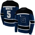personalized georgetown hoyas striped pattern blue hoodie best selling