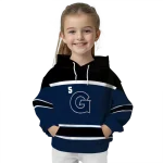 personalized georgetown hoyas striped pattern blue hoodie best selling