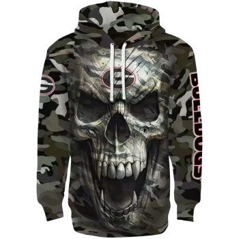 personalized georgia bulldogs camo skull hoodie best selling