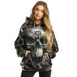 personalized georgia bulldogs camo skull hoodie best selling