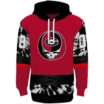personalized georgia bulldogs grateful vibes red hoodie best selling