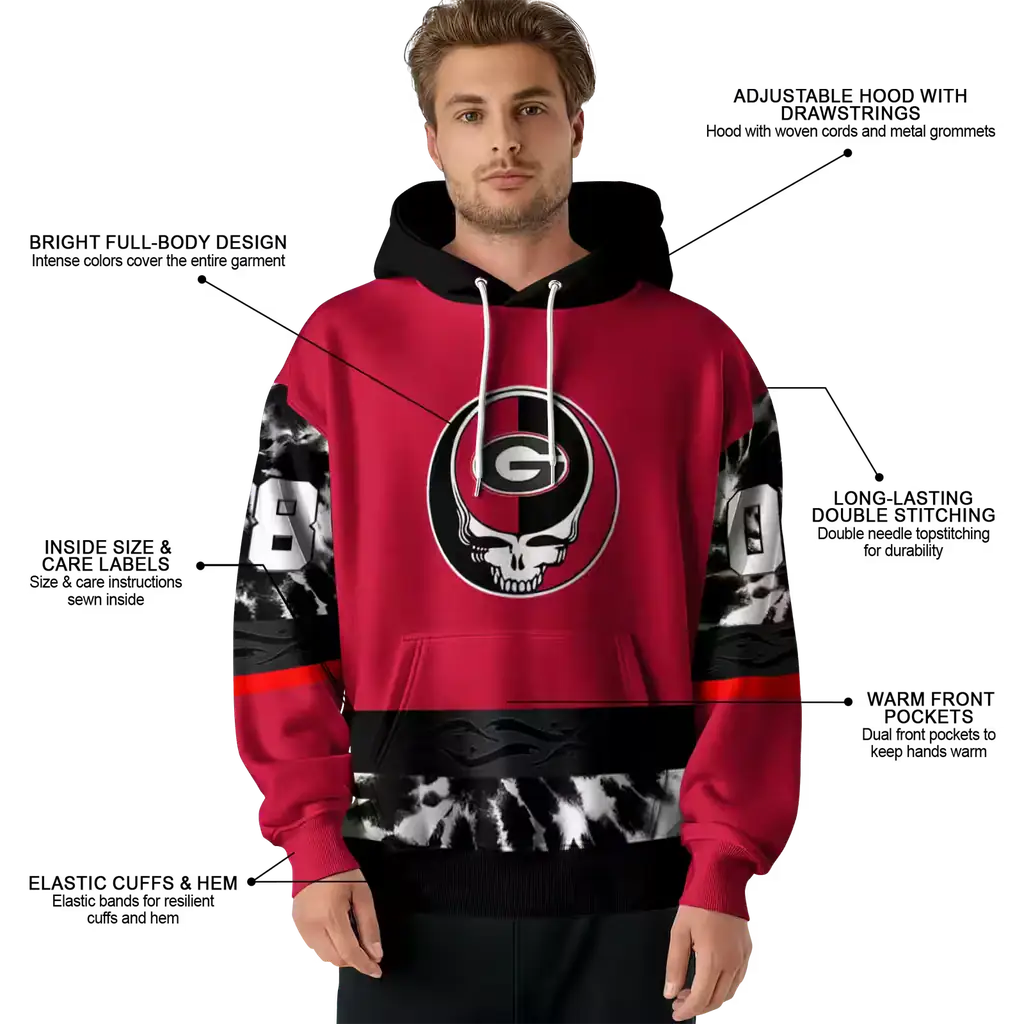 personalized georgia bulldogs grateful vibes red hoodie latest model personalized georgia bulldogs grateful vibes red hoodie latest model