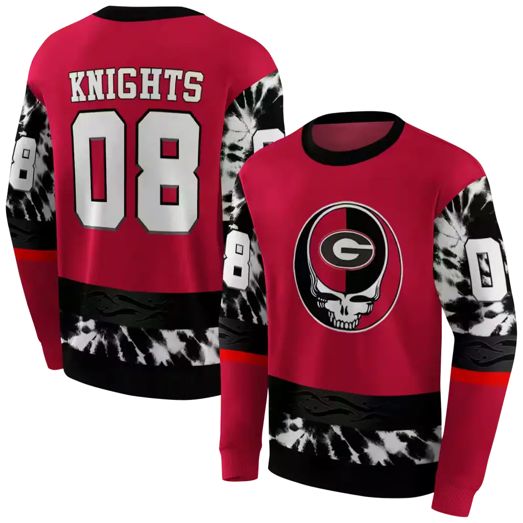 personalized georgia bulldogs grateful vibes red hoodie premium grade personalized georgia bulldogs grateful vibes red hoodie premium grade