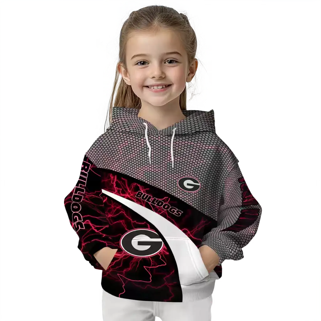 personalized georgia bulldogs hexagonal mesh red black gray hoodie top rated personalized georgia bulldogs hexagonal mesh red black gray hoodie top rated