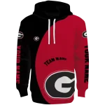 personalized georgia bulldogs minimalist design red black hoodie best selling